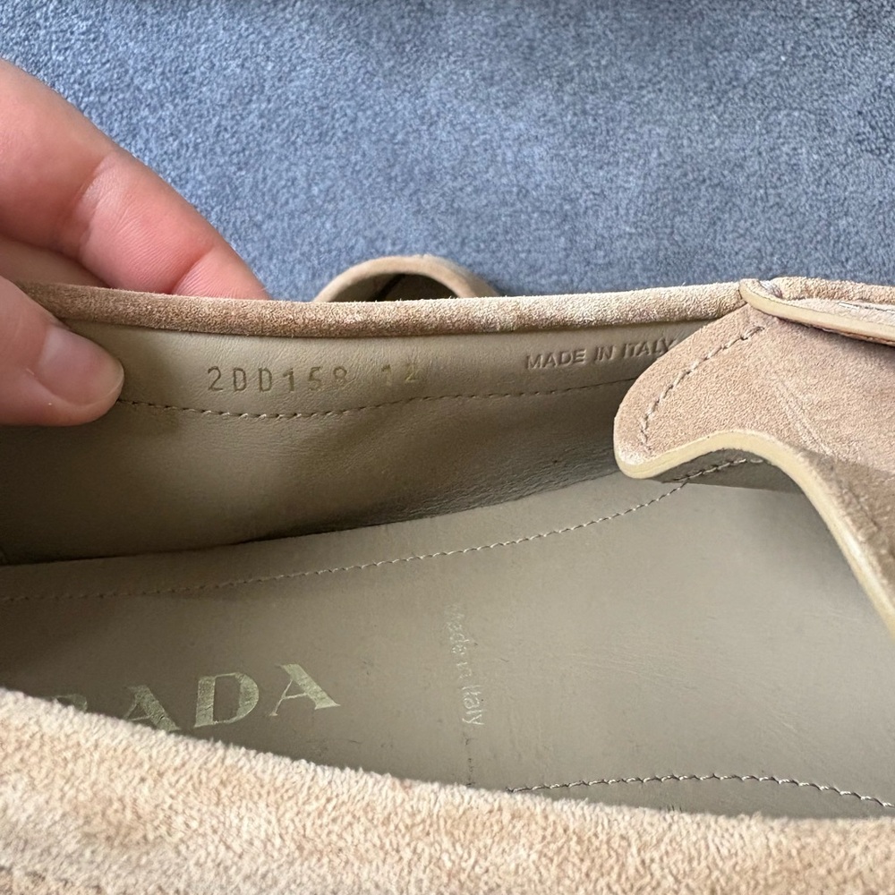 Prada Men's Beige Suede Loafers - Picture 5 of 5